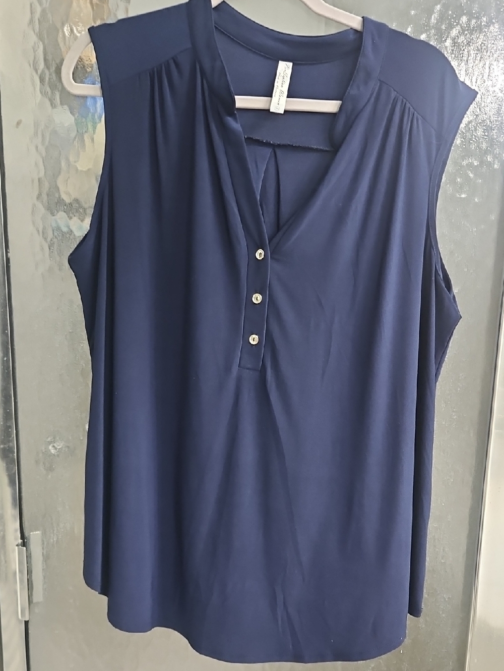 Penseption Navy Sleeveless Henley Tunic